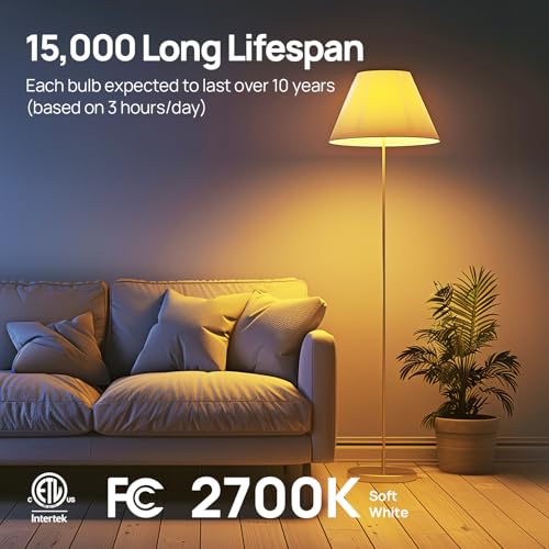 A19 LED Light Bulbs Dimmable (6 Count)