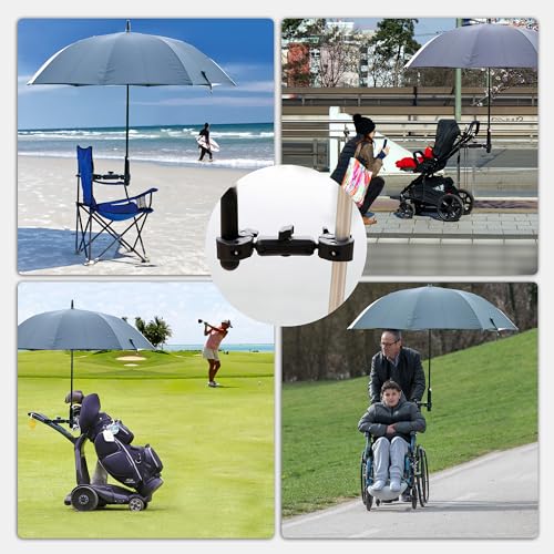 Double Super Clamp Camera Mount Umbrella Clamp for Chair (2 Count)