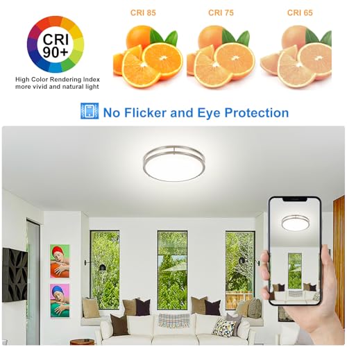 DLLT 2Pack Flush Mount LED Ceiling Light