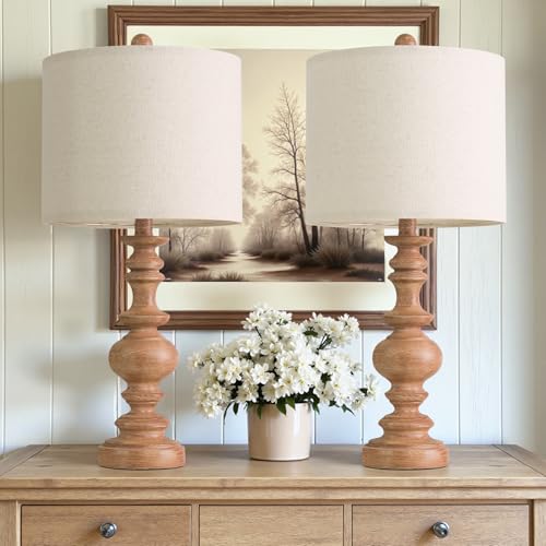 24" Farmhouse Table Lamps Set of 2 (2 Count)