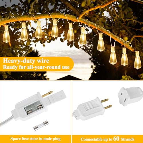 25FT Outdoor String Lights 13 Bulbs