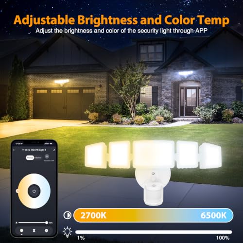 120W Smart LED Security Lights Motion Sensor Outdoor 5 Heads