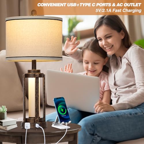 26" Farmhouse Table Lamps Set of 2 (2 Count)