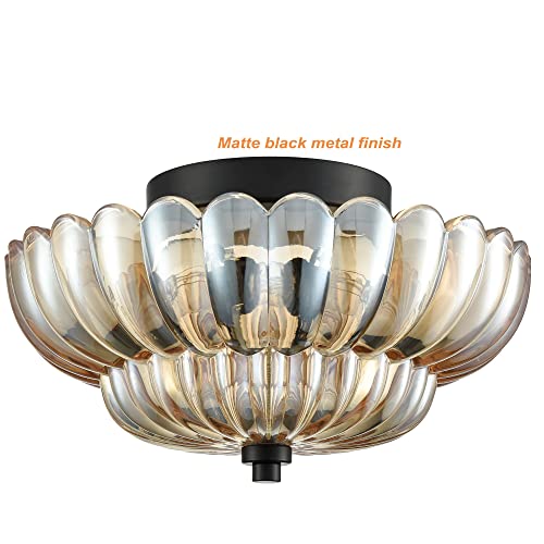 Modern Black Flush Mount Ceiling Light 3