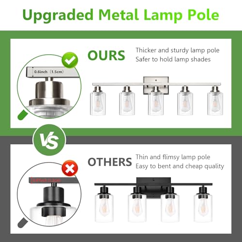 5 Light Bathroom Light Fixtures