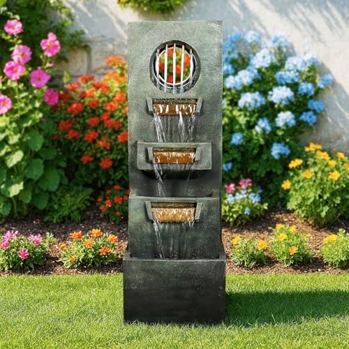 39.3” H Modern Outdoor Fountain
