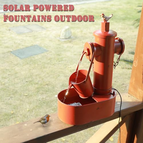 Metal Solar Powered Water Fountain with Backup Battery