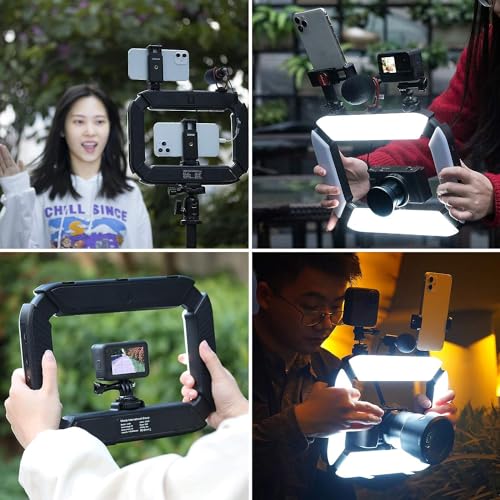 Smartphone Video Rig PICTRON U200 Handheld LED Ring Light Selfie Light
