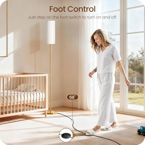 Dimmable Floor Lamps for Living Room with Remote and Foot Switch