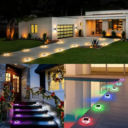12 Pack Outdoor Solar Deck Lights Multicolored (12 Count)