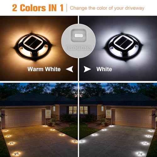 Solar Driveway Marker Lights Dock Marine Led Deck Outdoor 16 Pack (16 Count)