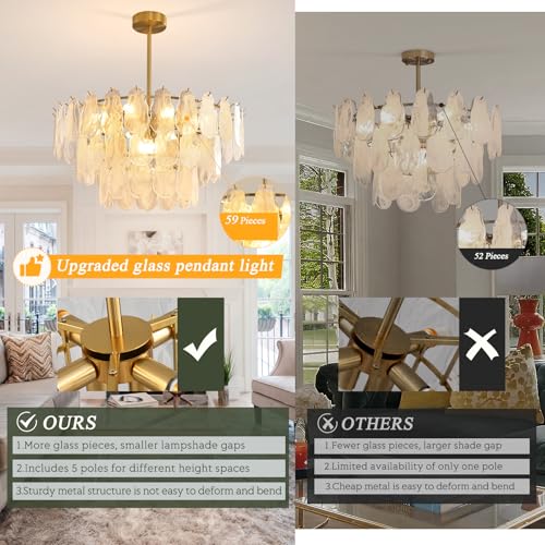 Modern Large Gold Chandeliers