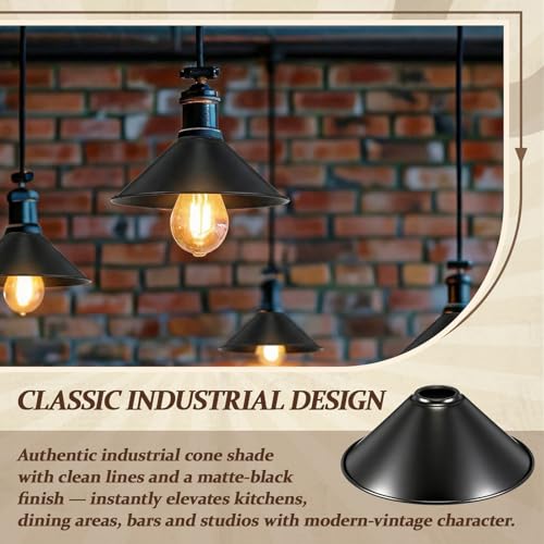 4 Pcs Black Dome Lamp Shade Replacement (4 Count)