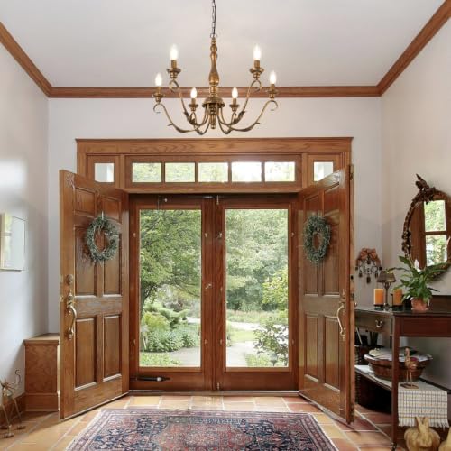 6 Light Farmhouse Chandeliers for Dining Room (6 Count)