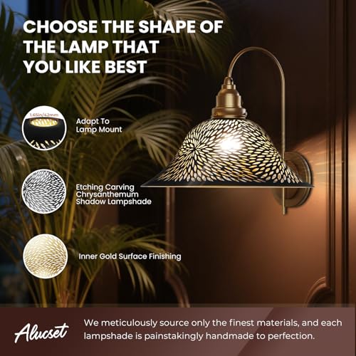 Floor Lamp Shade Replacement for Ceiling Fan Replacement Globes Black Gold