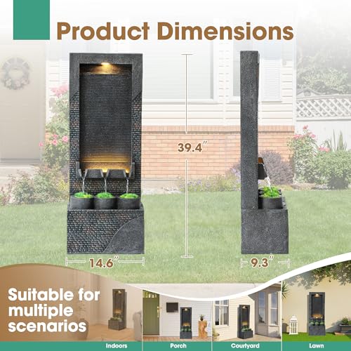 40" H Water Fountains Outdoor