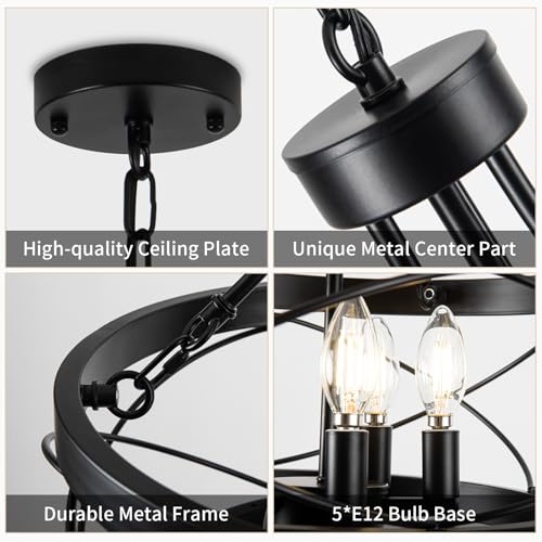 5 Light Farmhouse Chandelier (5 Count)
