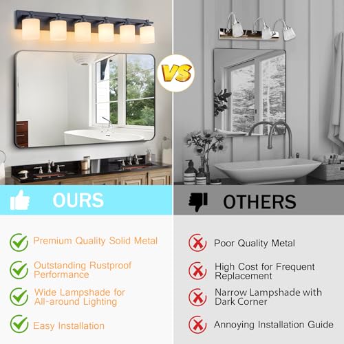 Modern Bathroom Light Fixtures Over Mirror