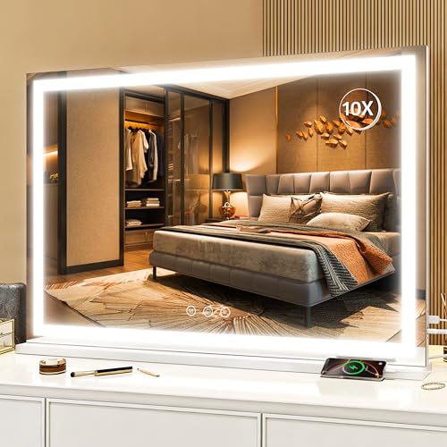 Large Vanity Mirror with Lights 35.5" x 27"