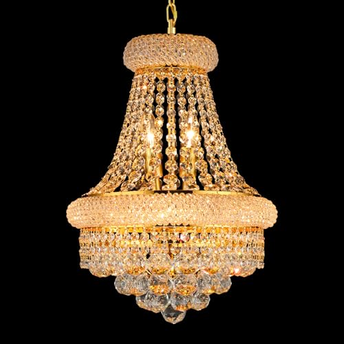 Gold Crystal Chandeliers for Dining Room