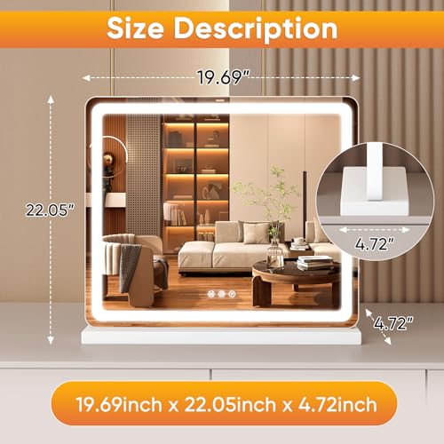 19"x22" LED Vanity Mirror with Lights