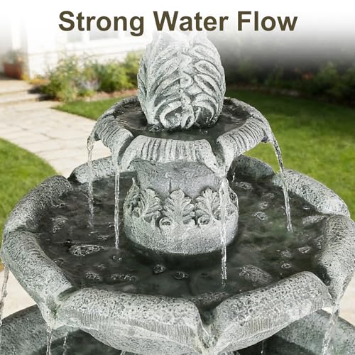 48" Grey Water Fountain Outdoor