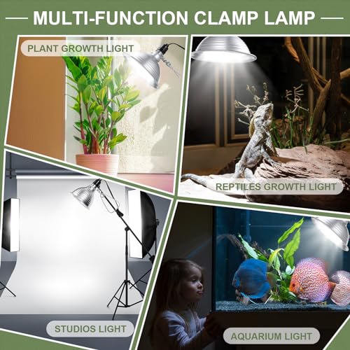 20 Pcs Adjustable Clamp Lamp Light with Aluminum Reflector Up to 150 Watt