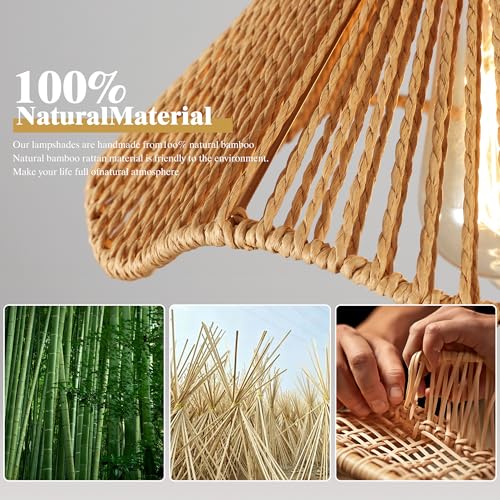 Boho Rattan Pendant Light