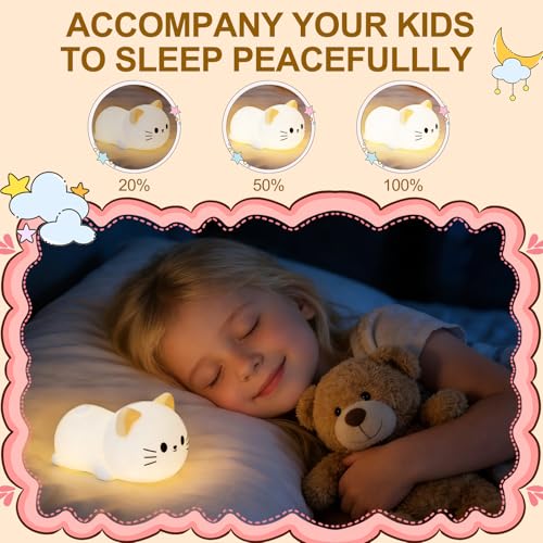 Cat Night Light & Lamp for Baby Nursery