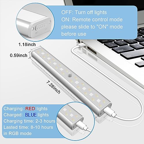 Remote Control RGB Lights Under Cabinet Lighting Rechargeable
