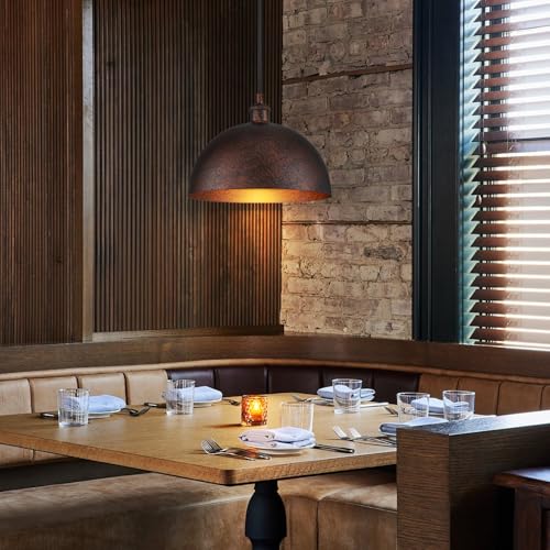 11.8” Industrial Metal Dome Pendant Light
