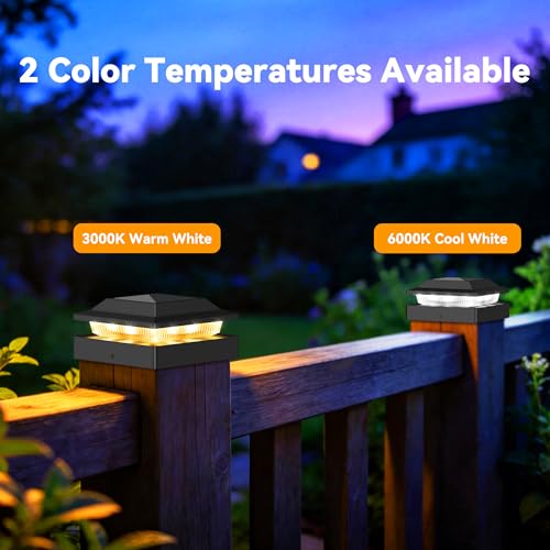 Solar Post Cap Lights for 4x4 Wood (2 Count)