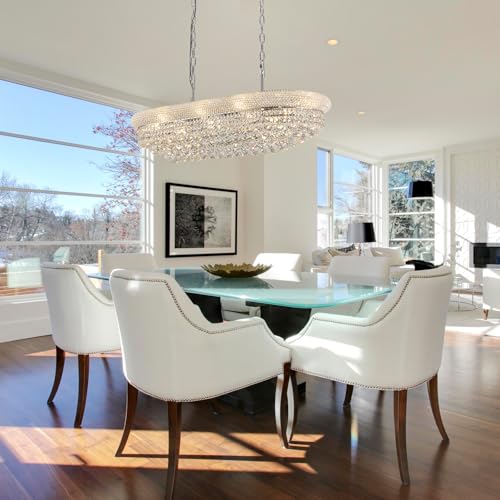 Rectangle Crystal Chandeliers for Dining Room