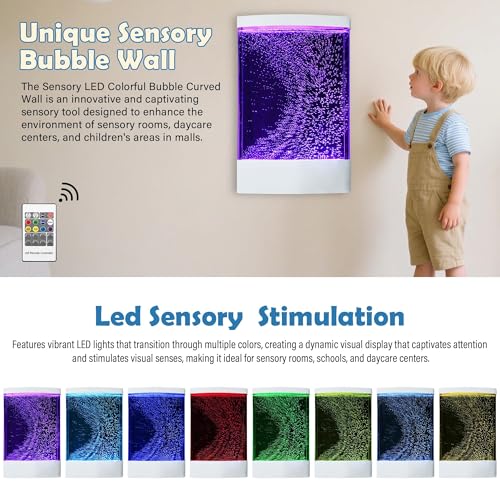 Sensory LED Colorful Bubble Curved Wall