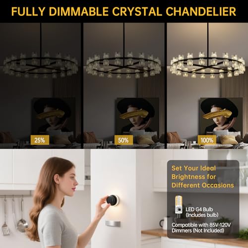 40 Light Large Crystal Chandelier