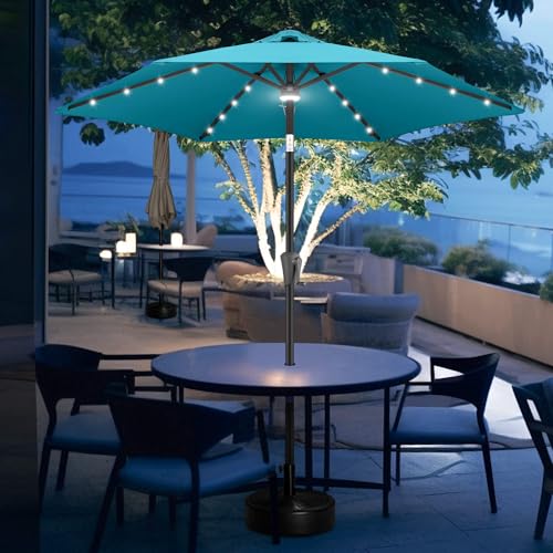 Solar Patio Umbrella with Centre Light