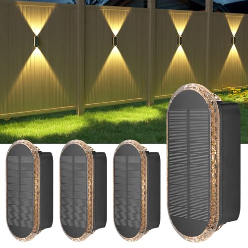 Fence Lights Solar Powered (4 Count)