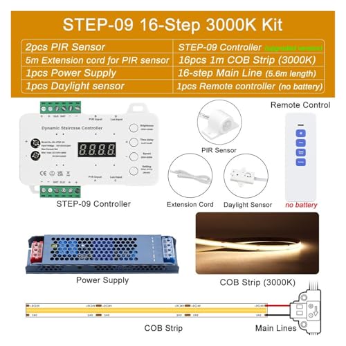 Stair Light Strip Motion Sensor Switch Easy Installation No Need Wiring DC 12V 24V LED House Step Stairs Lighting