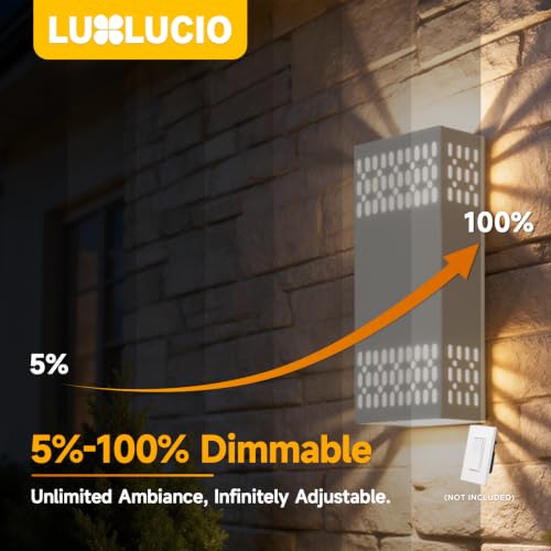 10.2" White Indoor Outdoor Hardwired Modern LED Wall Sconce (White - Cutout Design / 1 pack)