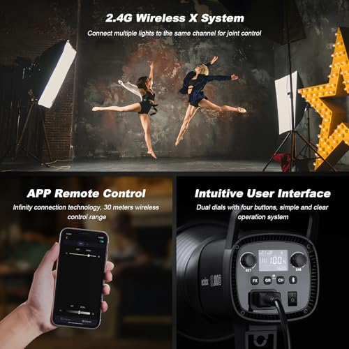 2PACK SL100D COB LED Continuous Video Light Kits (2 Count)