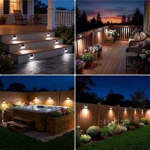 Solar Deck Lights Perfect for Fence (12 Count)
