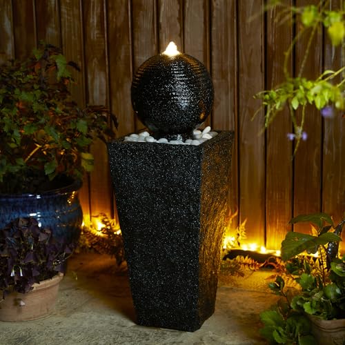 Outdoor Water Fountain with LED Light & Pump