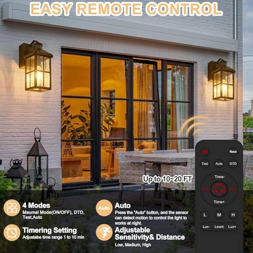 Porch Lights with GFCI Outlet with Remote