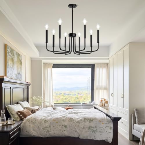 Black 8 Light Chandelier (8 Count)