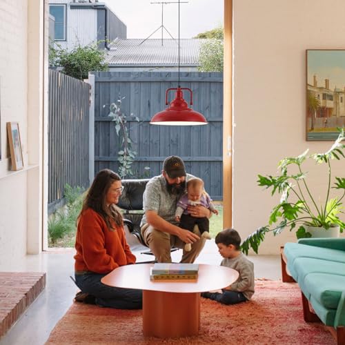 Red Farmhouse Pendant Lights 3 Packs (3 Count)