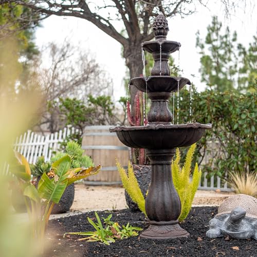 51" 3 Tier Outdoor Waterfall Fountain