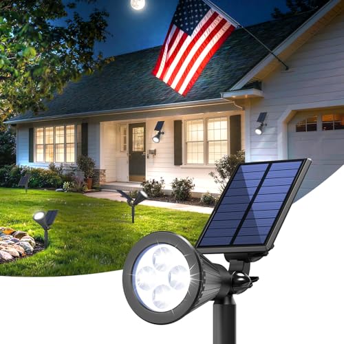 1 Pack Solar Spot Lights Outdoor Waterproof with Focus Beam