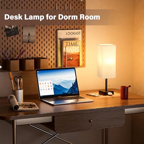 White Bedside Lamps for Bedroom Set of 2 (2 Count)