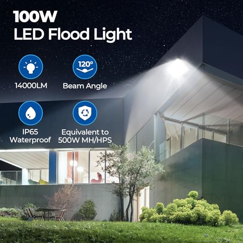100W 14000LM LED Flood Lights Outdoor