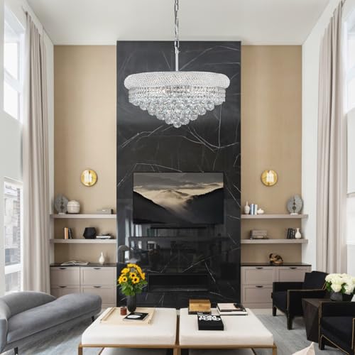 Chrome Crystal Chandeliers for Dining Room